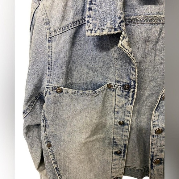 Vintage Y2K Silver Jeans Co Denim Jacket Medium Light Wash Jean - Picture 7 of 15